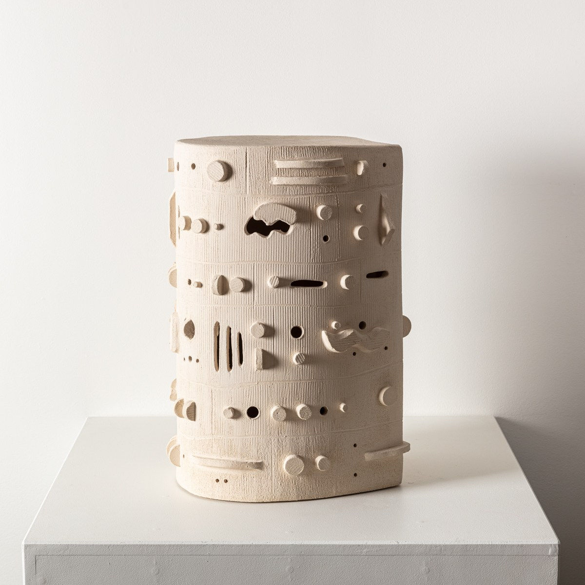 Olivia Cognet, Ivory Stoneware Side Table
