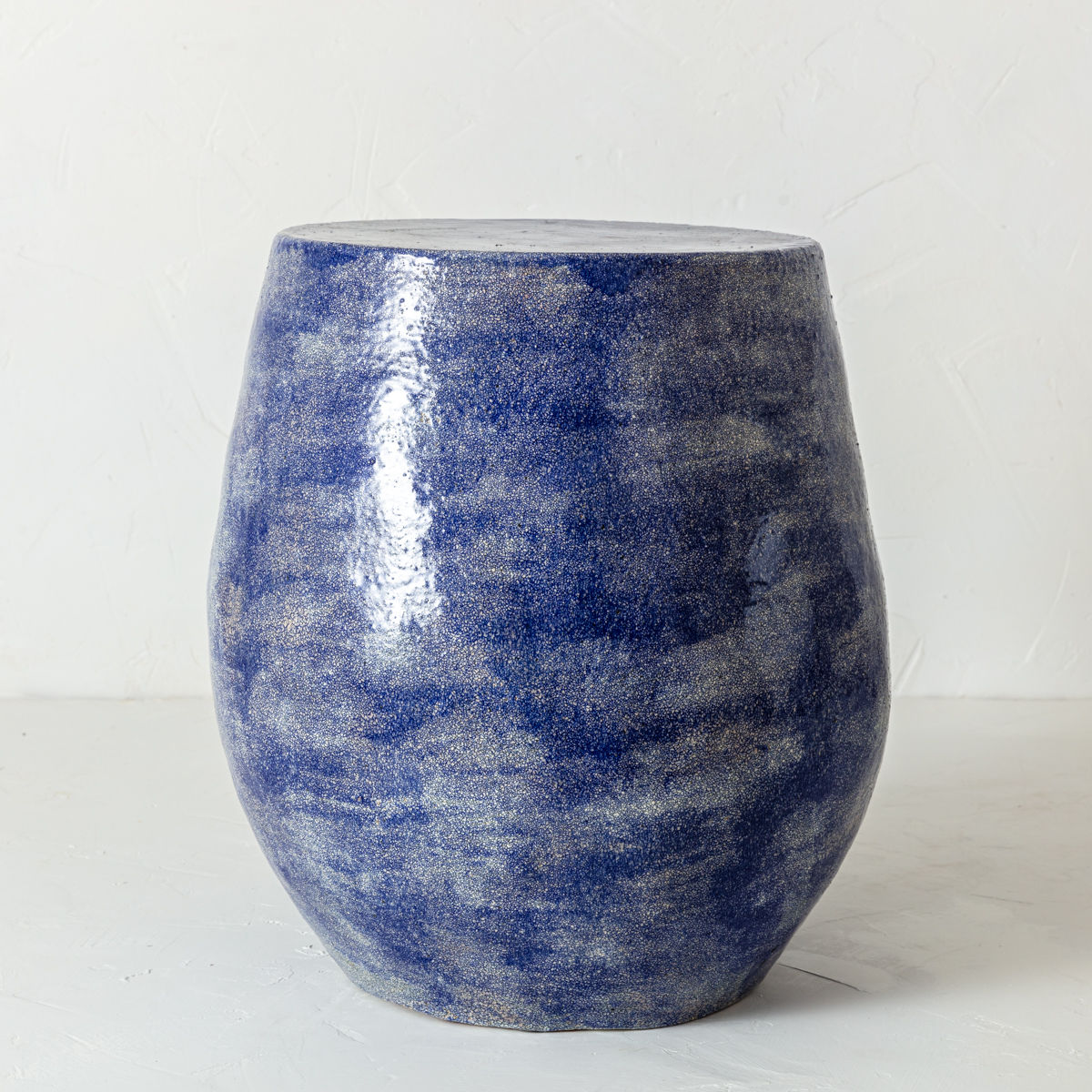 William Coggin, Cobalt Ceramic Drum Side Table