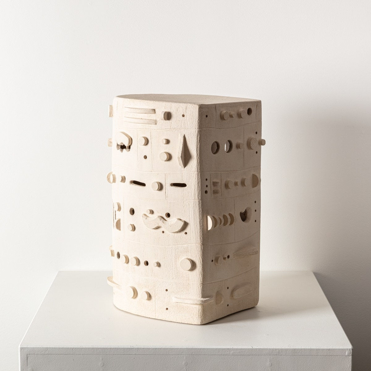 Olivia Cognet, Ivory Stoneware Side Table