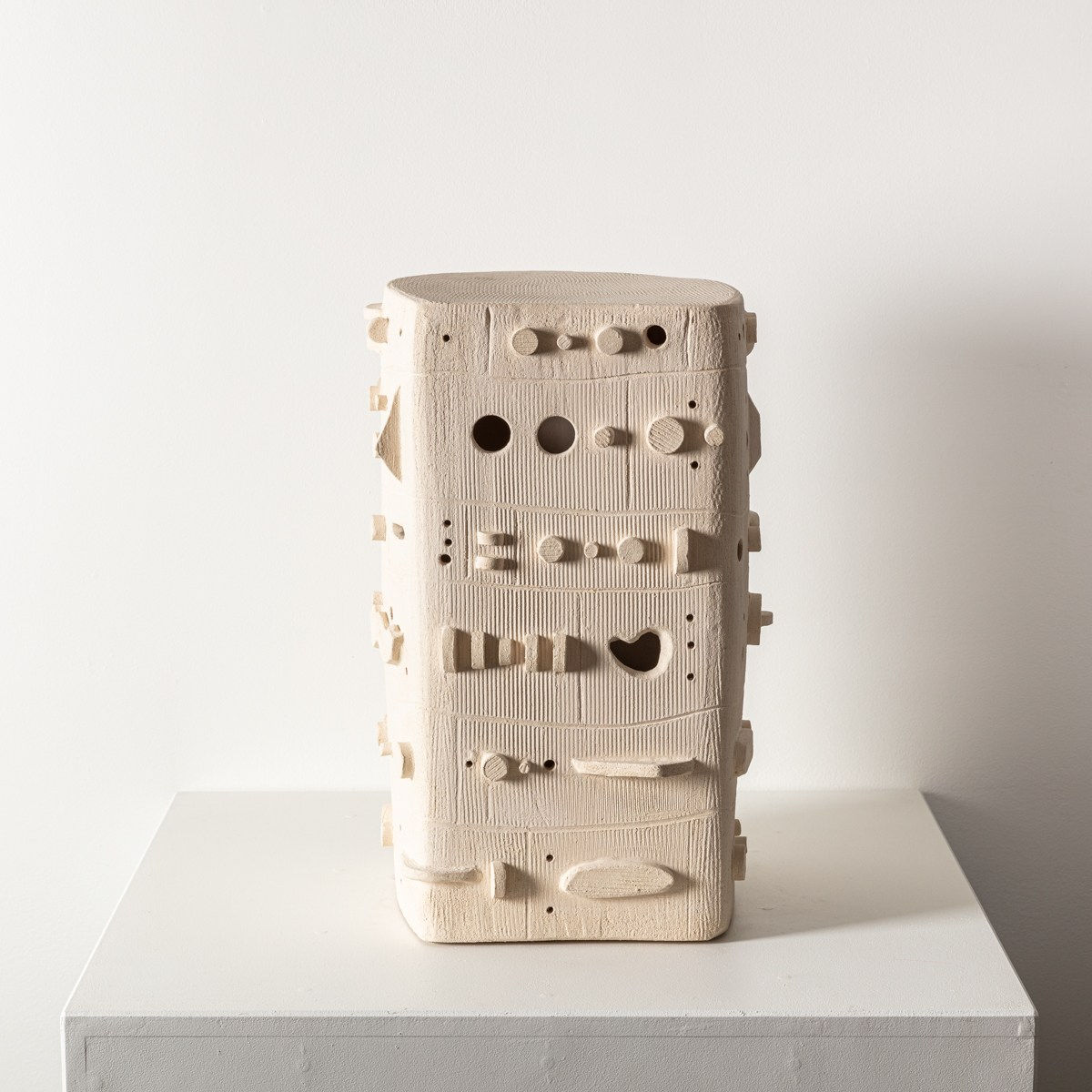 Olivia Cognet, Ivory Stoneware Side Table
