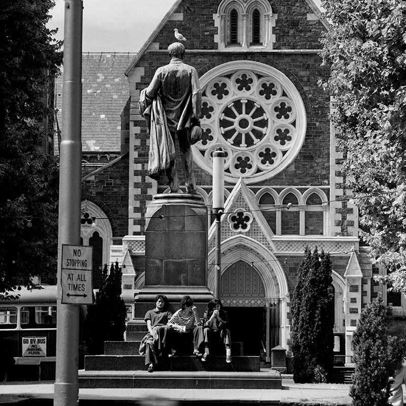 Ans Westra, Cathedral Square, Christchurch, 1971