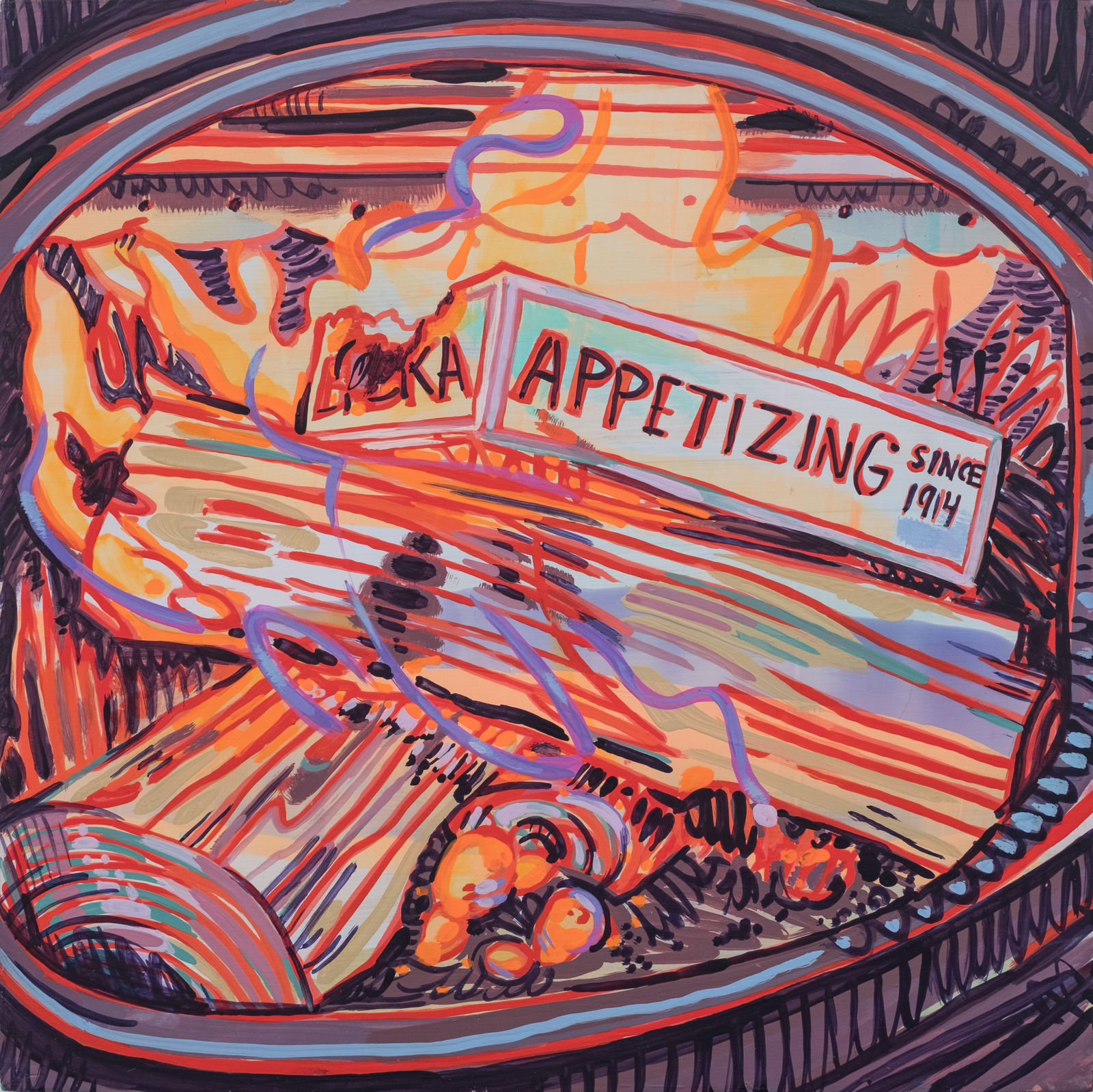 A burning pizza box in a fire pit