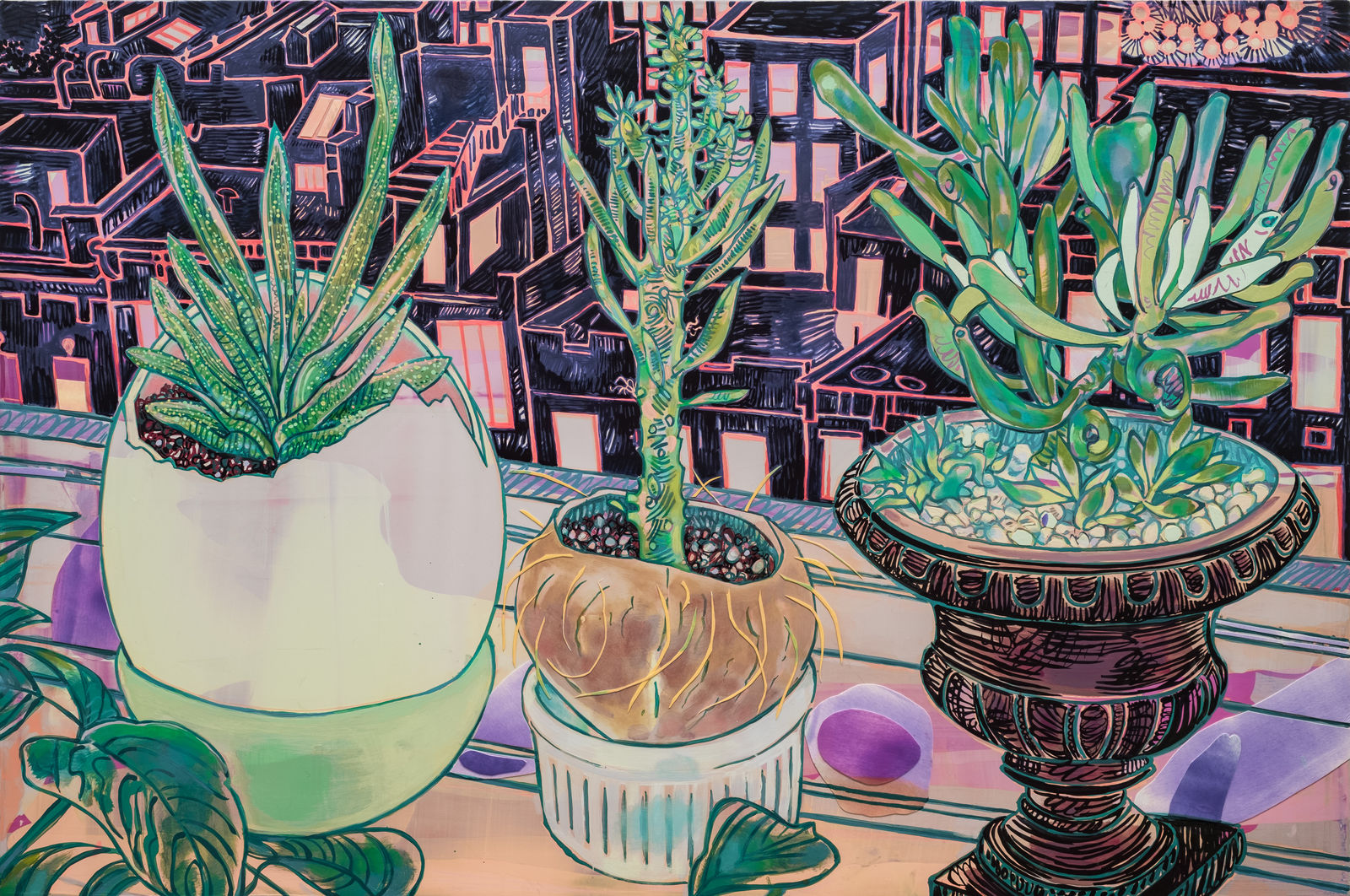 HOPE GANGLOFF, Summer Night in the East Village, 2019