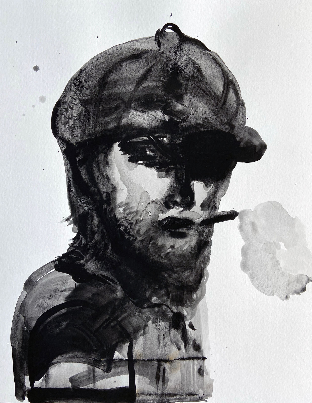 Suzy Spence, Smoker in Cap, 2019