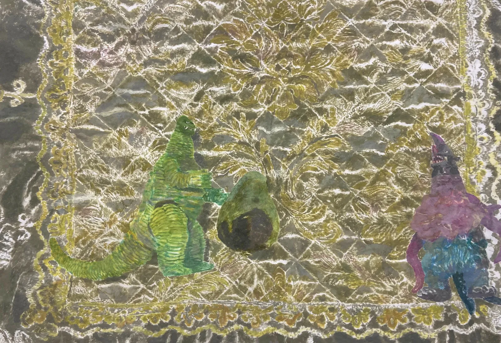 Zhao Zewen, Chez Mamie 03 - Godzilla’s Tea Party, 2024