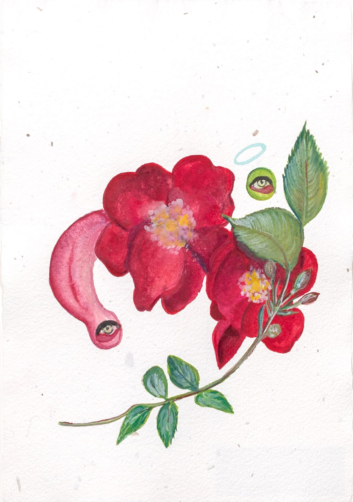 Alymamah Rashed Mirrors from the Sidewalks (A Pilgrimage from Turkey to Holland), 2024 Watercolor on handmade paper 21 x 29.7 cm 8 1/4 x 11 3/4 in (ITALY)