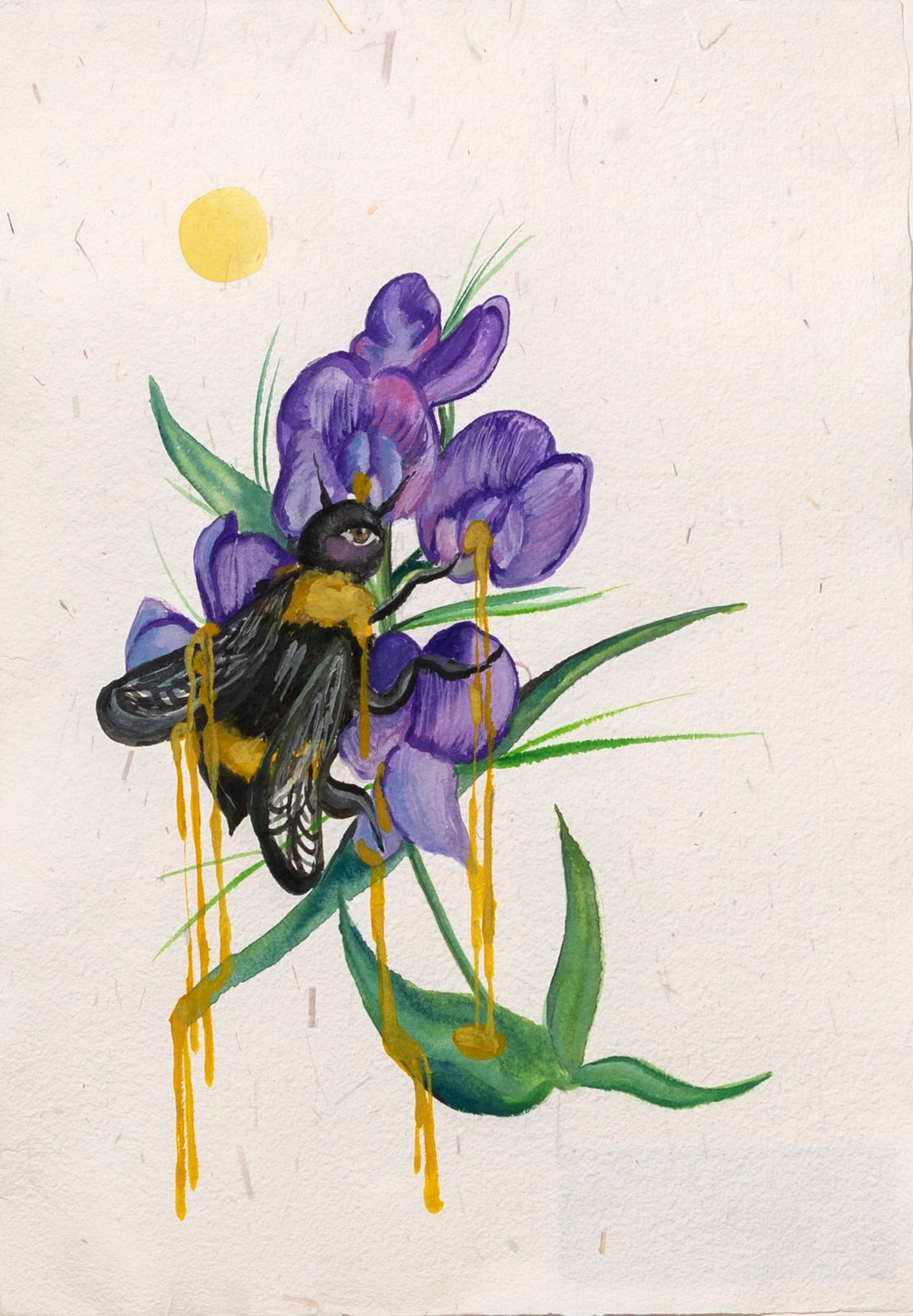 Alymamah Rashed Mirrors from the Sidewalks (A Pilgrimage from Turkey to Holland), 2024 Watercolor on handmade paper 21 x 29.7 cm 8 1/4 x 11 3/4 in (C01388)