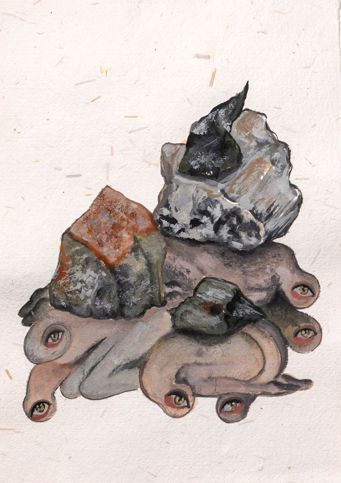 Alymamah Rashed Mirrors from the Sidewalks (A Pilgrimage from Turkey to Holland), 2024 Watercolor on handmade paper 21 x 29.7 cm 8 1/4 x 11 3/4 in (ITALY)