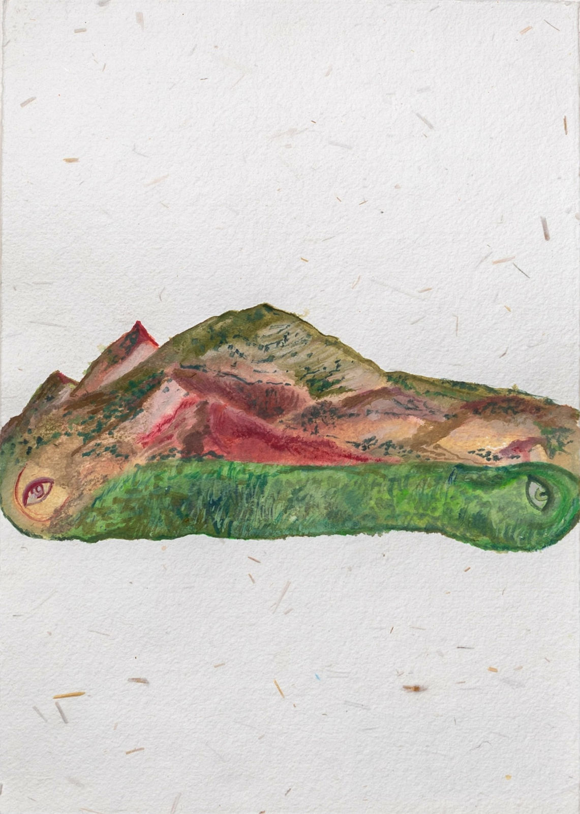 Alymamah Rashed Mirrors from the Sidewalks (A Pilgrimage from Turkey to Holland), 2024 Watercolor on handmade paper 21 x 29.7 cm 8 1/4 x 11 3/4 in (C01388)