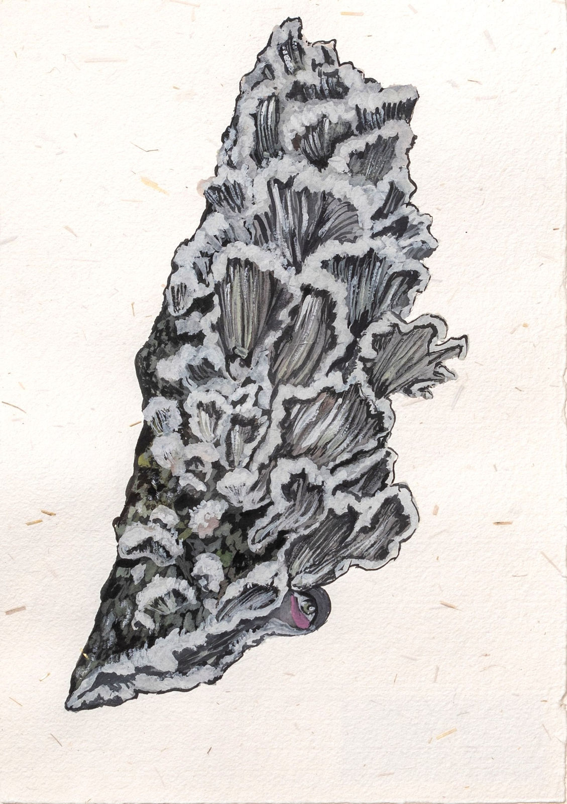 Alymamah Rashed Mirrors from the Sidewalks (A Pilgrimage from Turkey to Holland), 2024 Watercolor on handmade paper 21 x 29.7 cm 8 1/4 x 11 3/4 in (C01386)