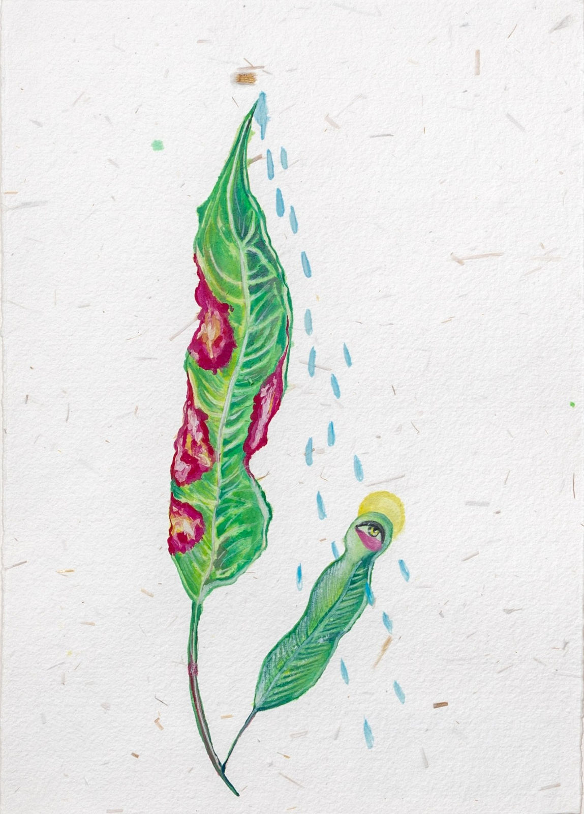 Alymamah Rashed Mirrors from the Sidewalks (A Pilgrimage from Turkey to Holland), 2024 Watercolor on handmade paper 21 x 29.7 cm 8 1/4 x 11 3/4 in (ITALY)