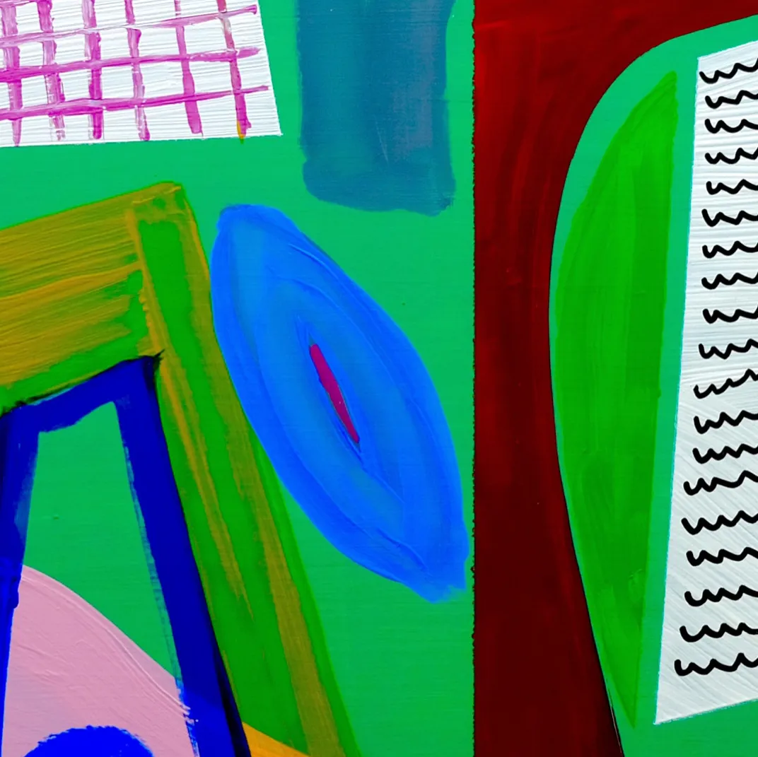 Nasser Almulhim Dreams Will be True 5, 2023 Acrylic on board 30 x 30 cm 11 3/4 x 11 3/4 in (C00938)