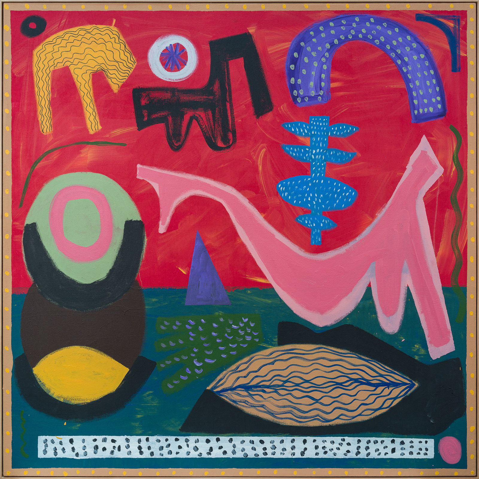 Nasser Almulhim cycle of dreams, 2025 Acrylic on canvas 160 x 160 cm 63 x 63 in