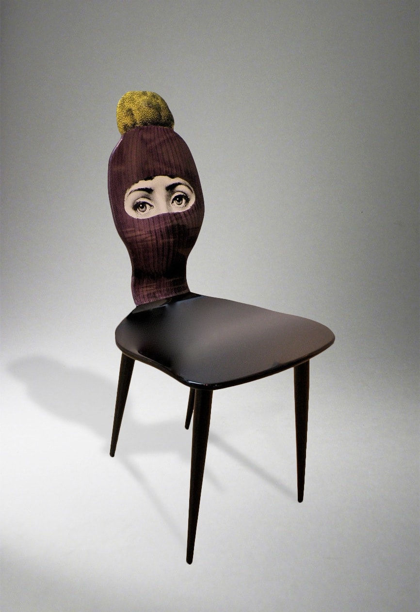 Fornasetti, 'Lux - Gstaad' Chair (purple hat with yellow pompom), 2012