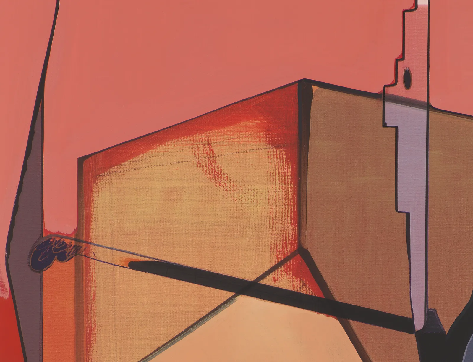 Thomas Scheibitz abstract painting detail view