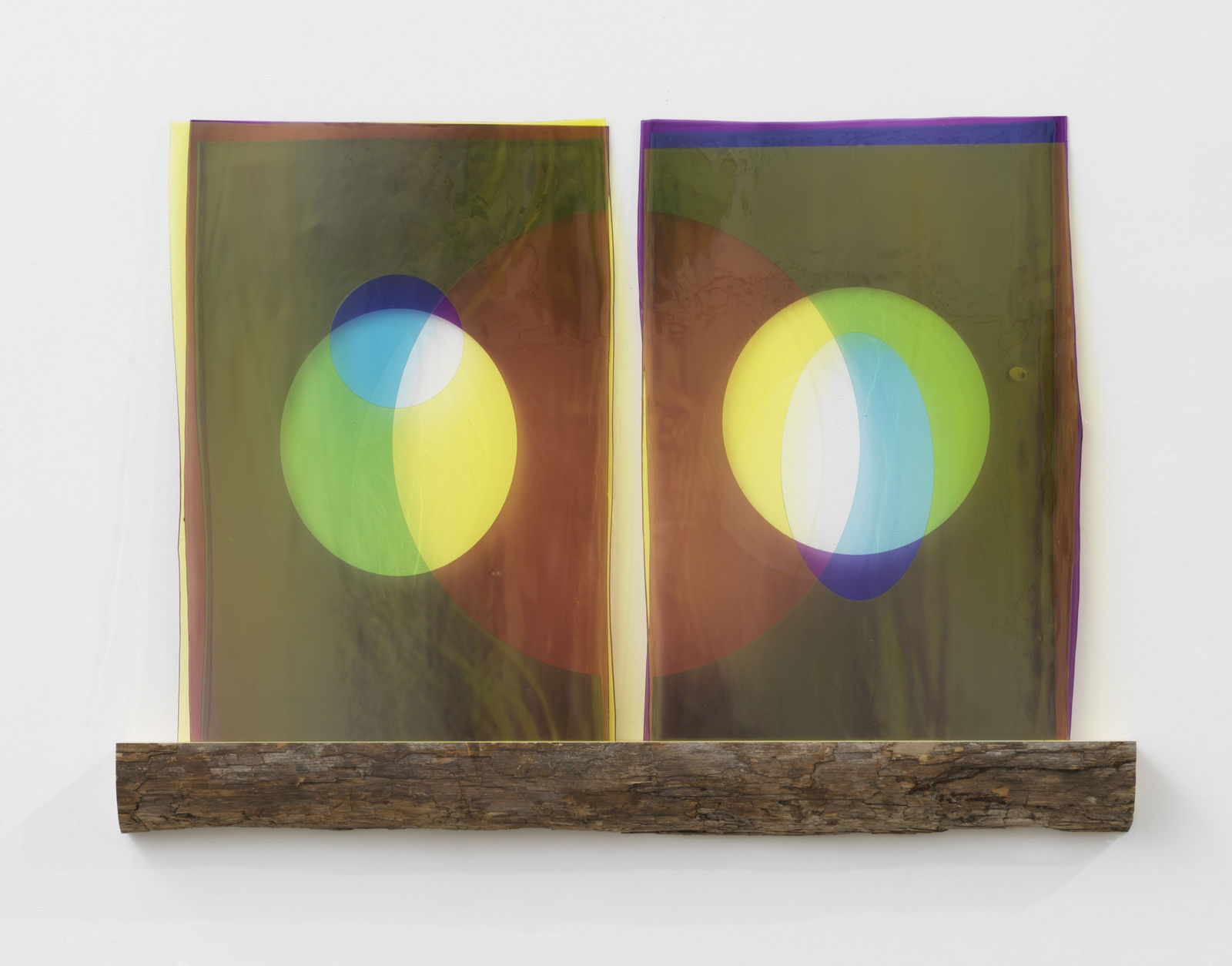 Eliasson tilted glass panes on driftwood