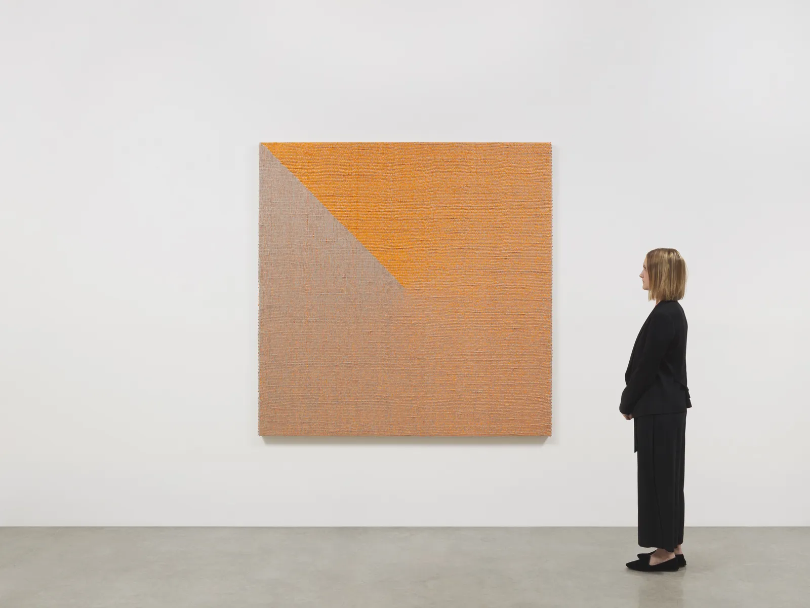 analia saban orange woven work