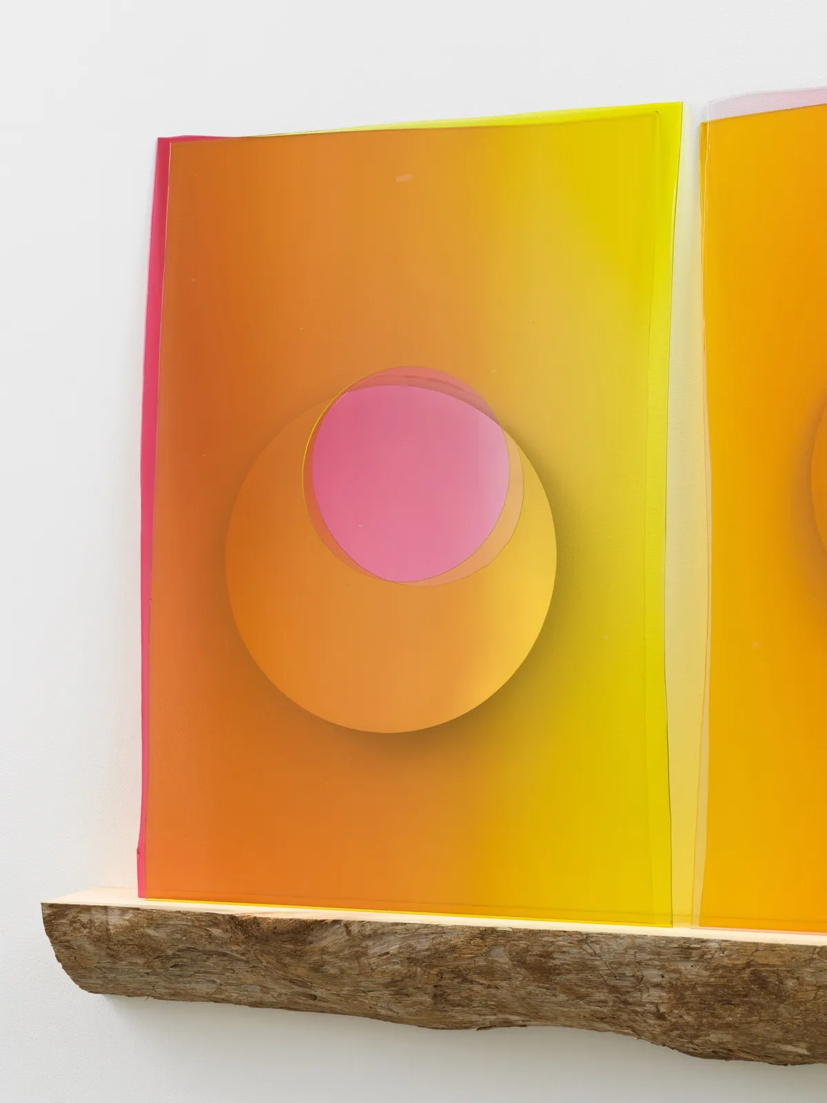 image of Eliasson tilted glass work on driftwood