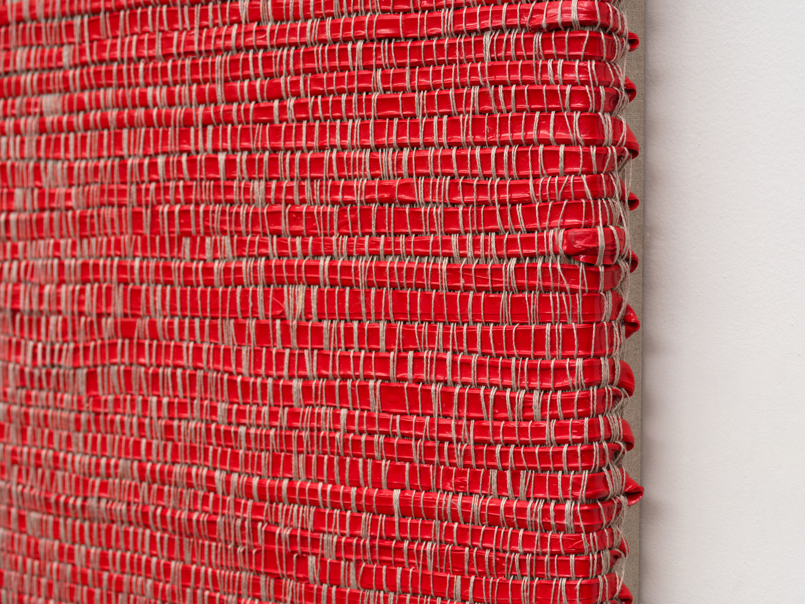 Image of Woven Angle Gradient as Weft, Cadmium Red Medium (Three O’Clock) #2