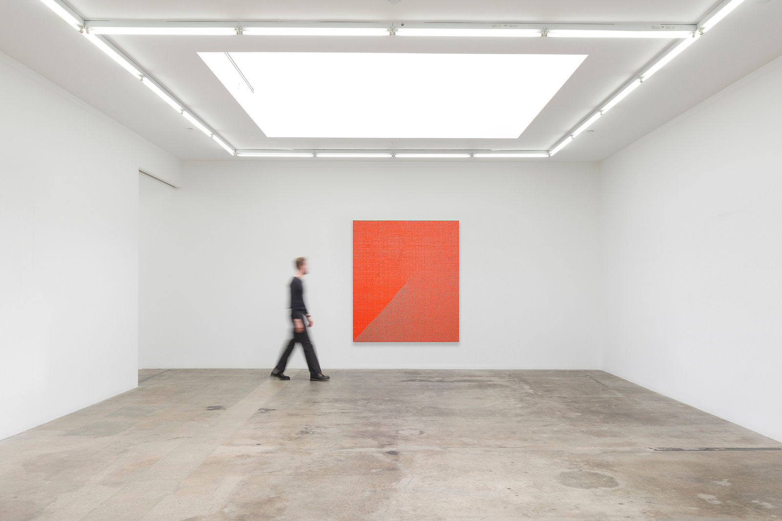 Woven Angle Gradient as Weft, Fluorescent Orange (225°)