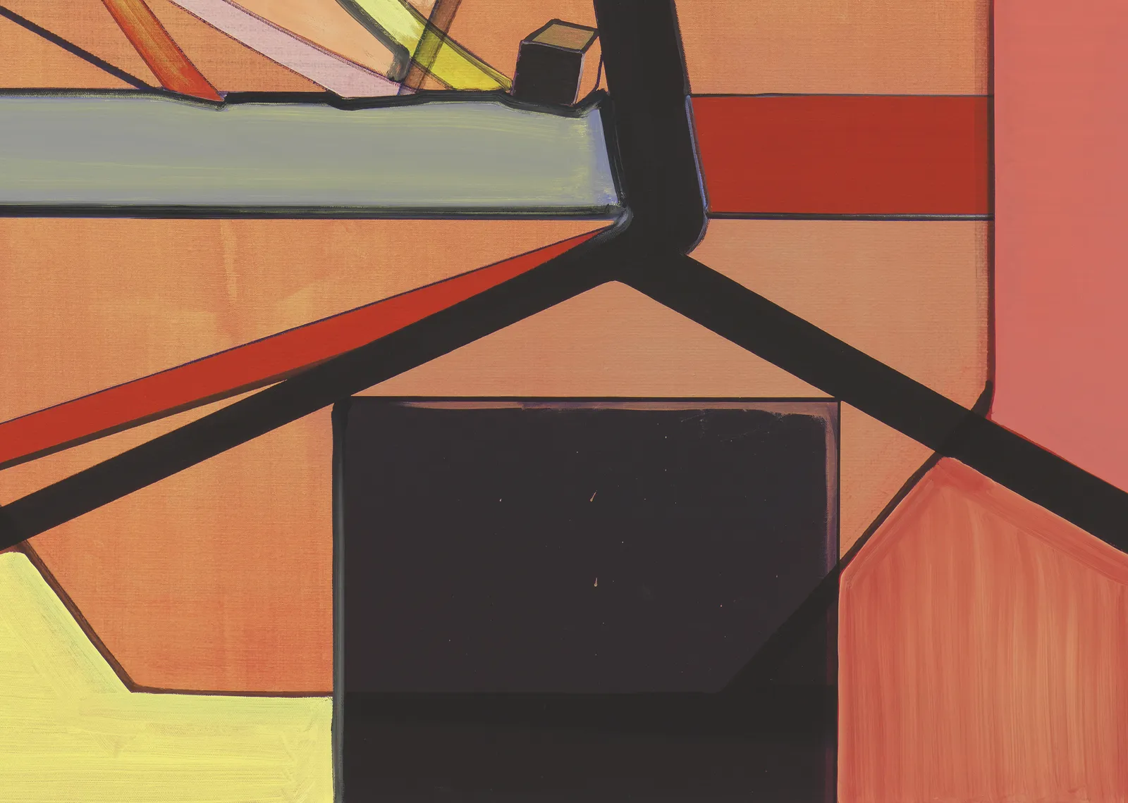 Thomas Scheibitz abstract painting detail view