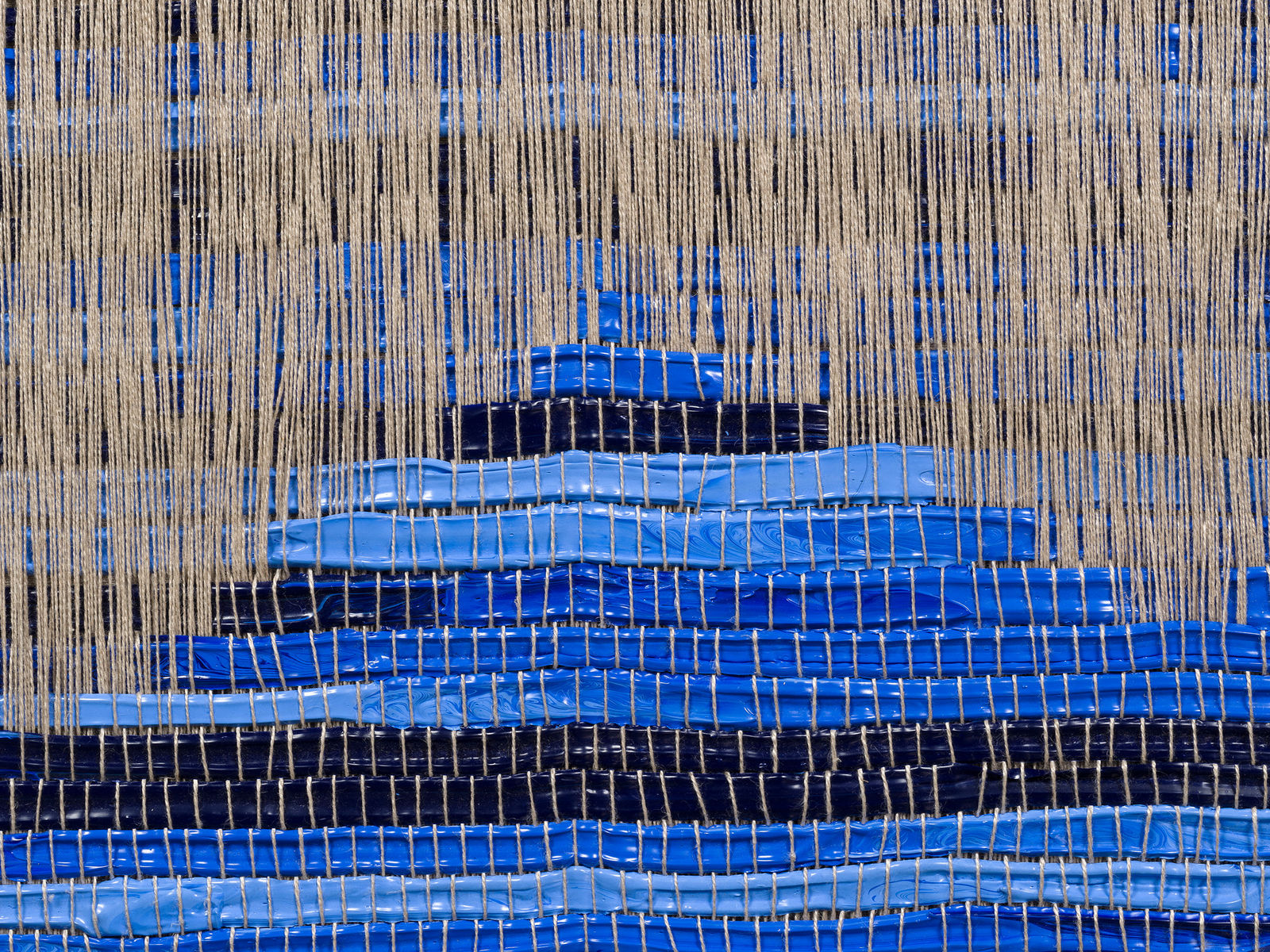 Image of Saban's Woven acrylic painting.