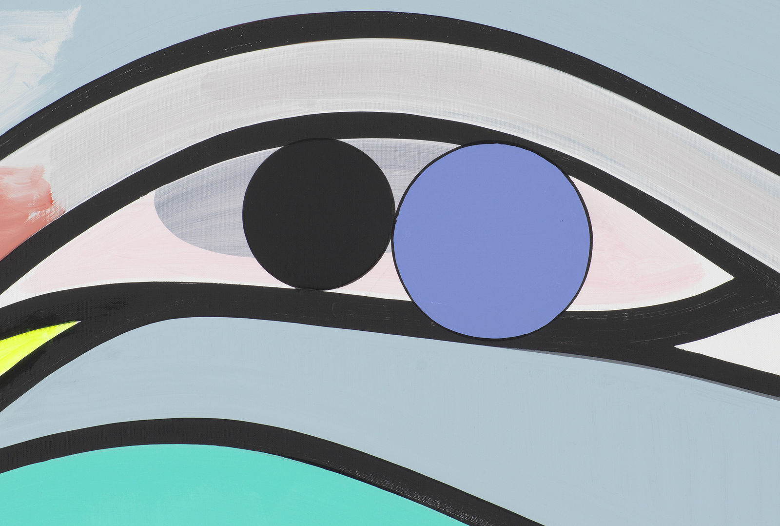 Thomas Scheibitz abstract painting detail