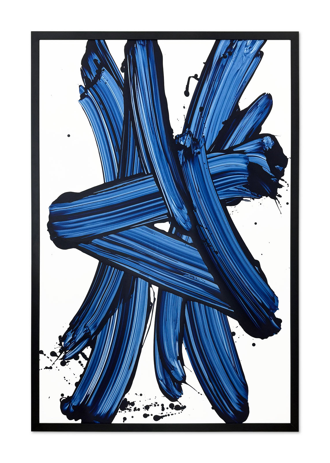 Peter Zunder, STREAK (Deep blue on white), 2026