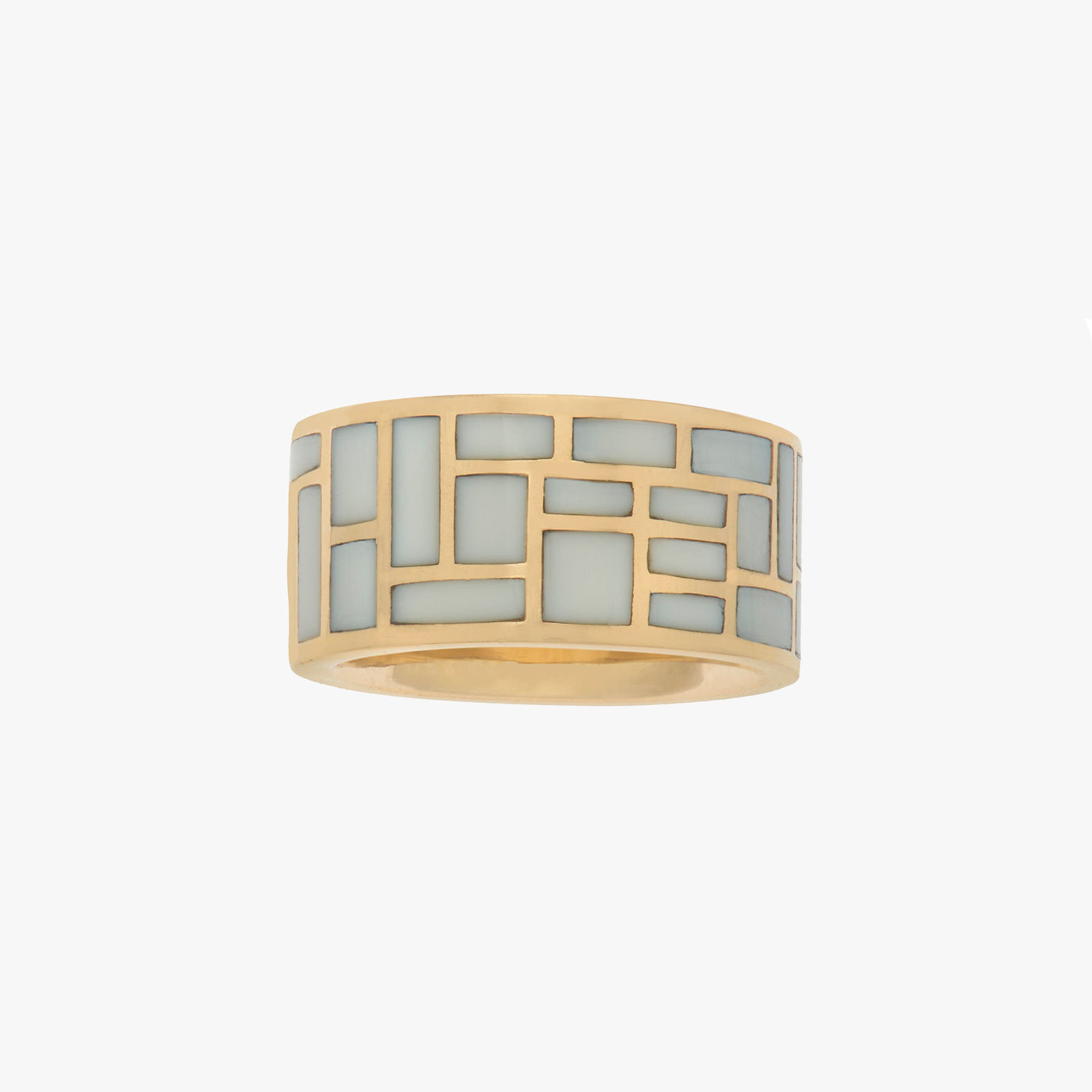 Marla Aaron, All inlay ring with cachalong