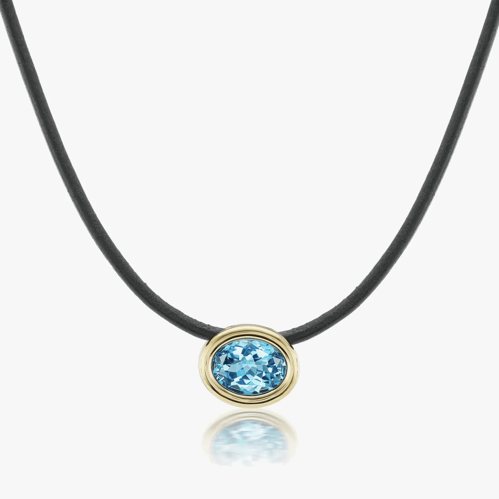 BECK, Scuba necklace with blue topaz