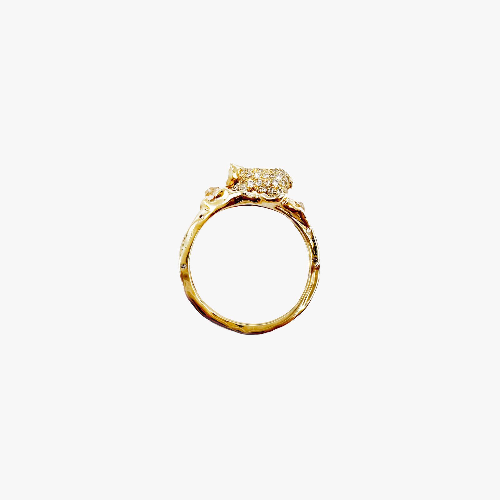 Bibi Van Der Velden, Yellow gold bear stackable ring (without rock)