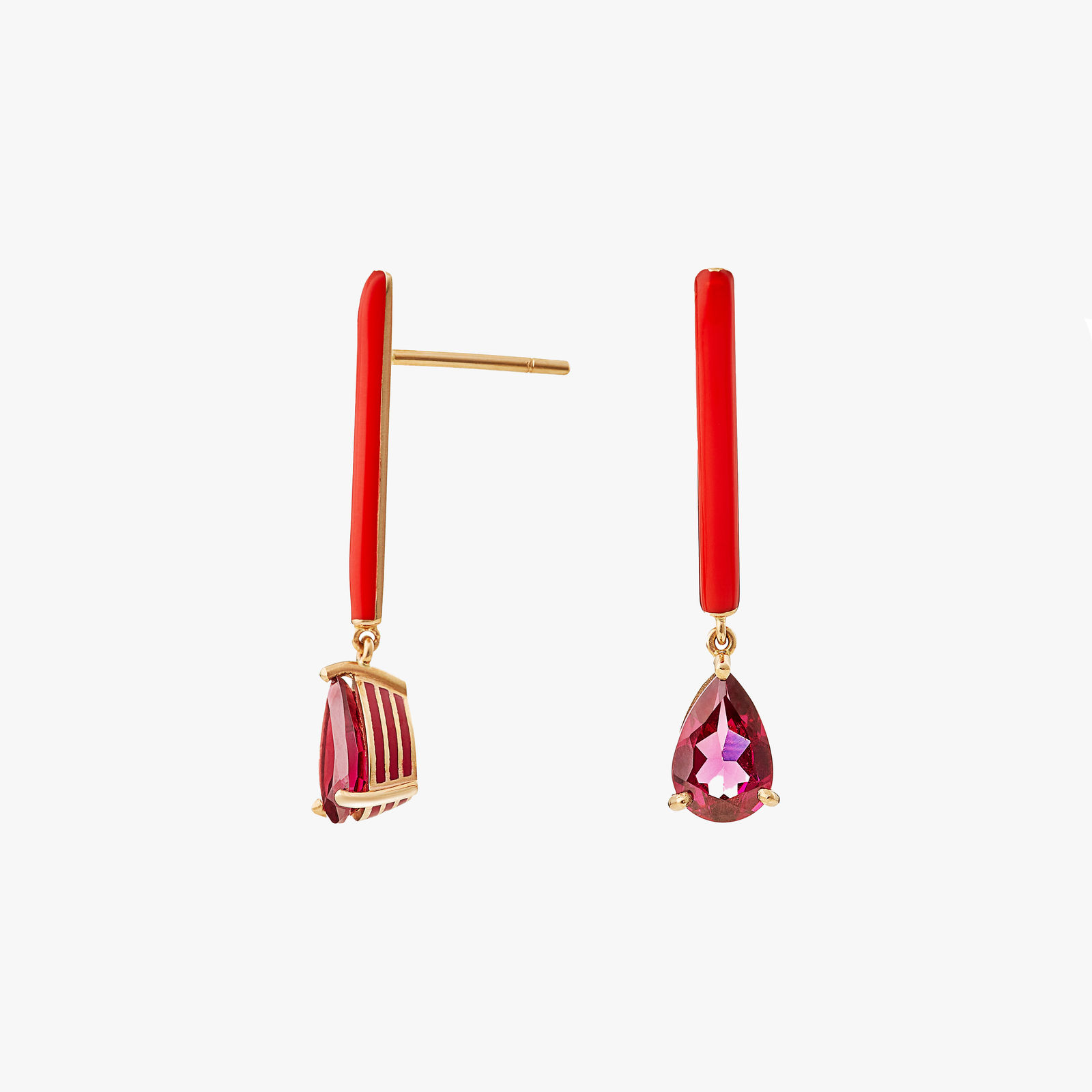 Alice Cicolini, Sari leheriya drop earrings