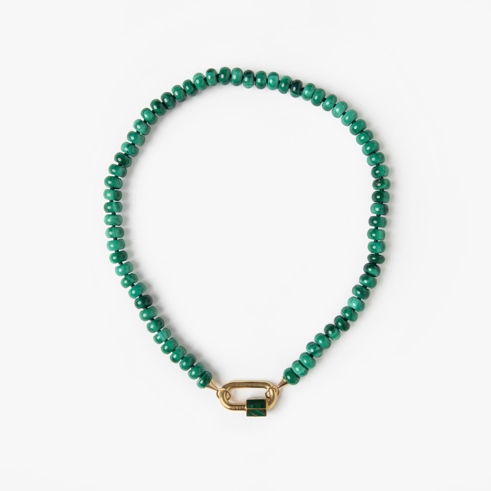 Marla Aaron, Chubby medium inlay lock with malachite