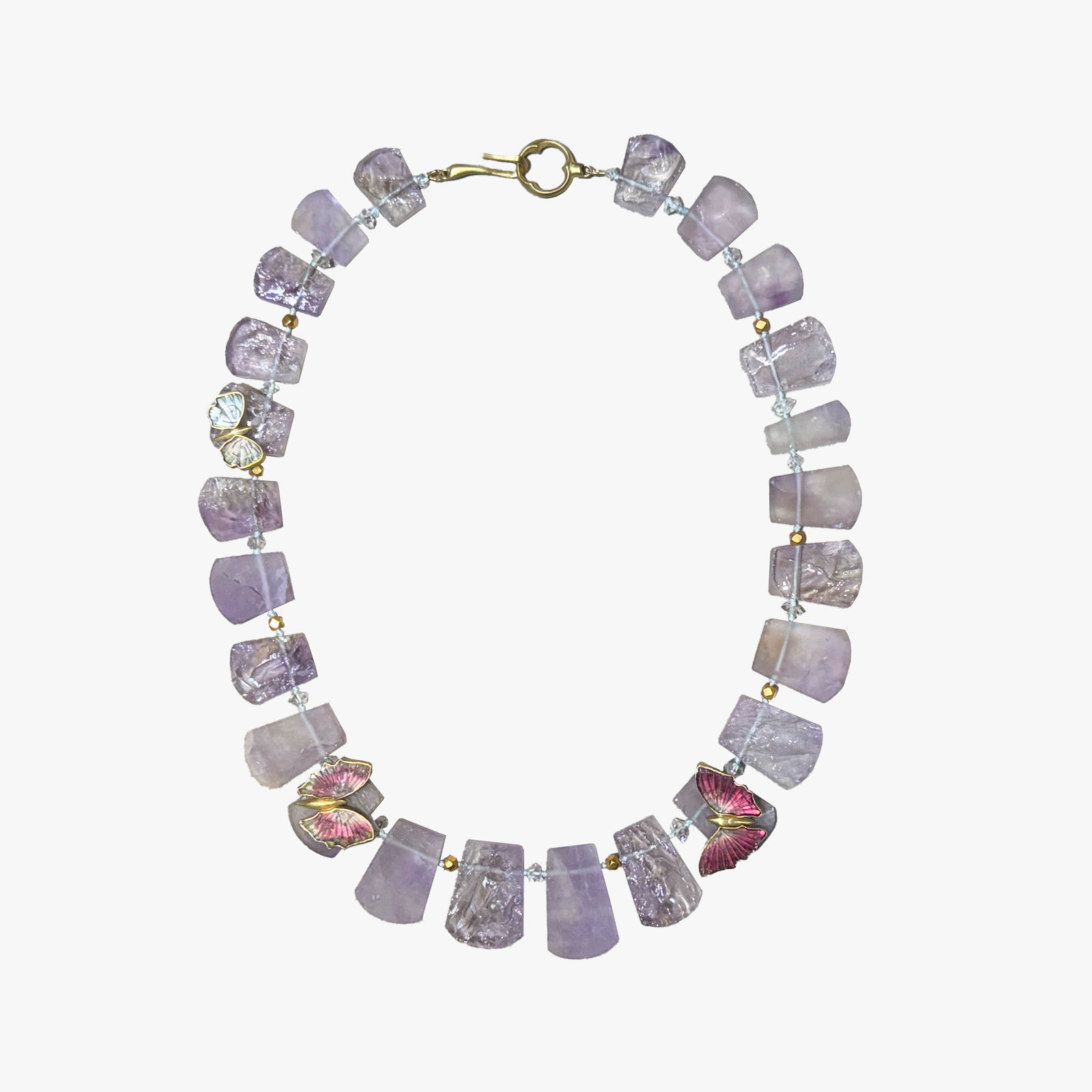 Gabriella Kiss, Purple beryl slab necklace