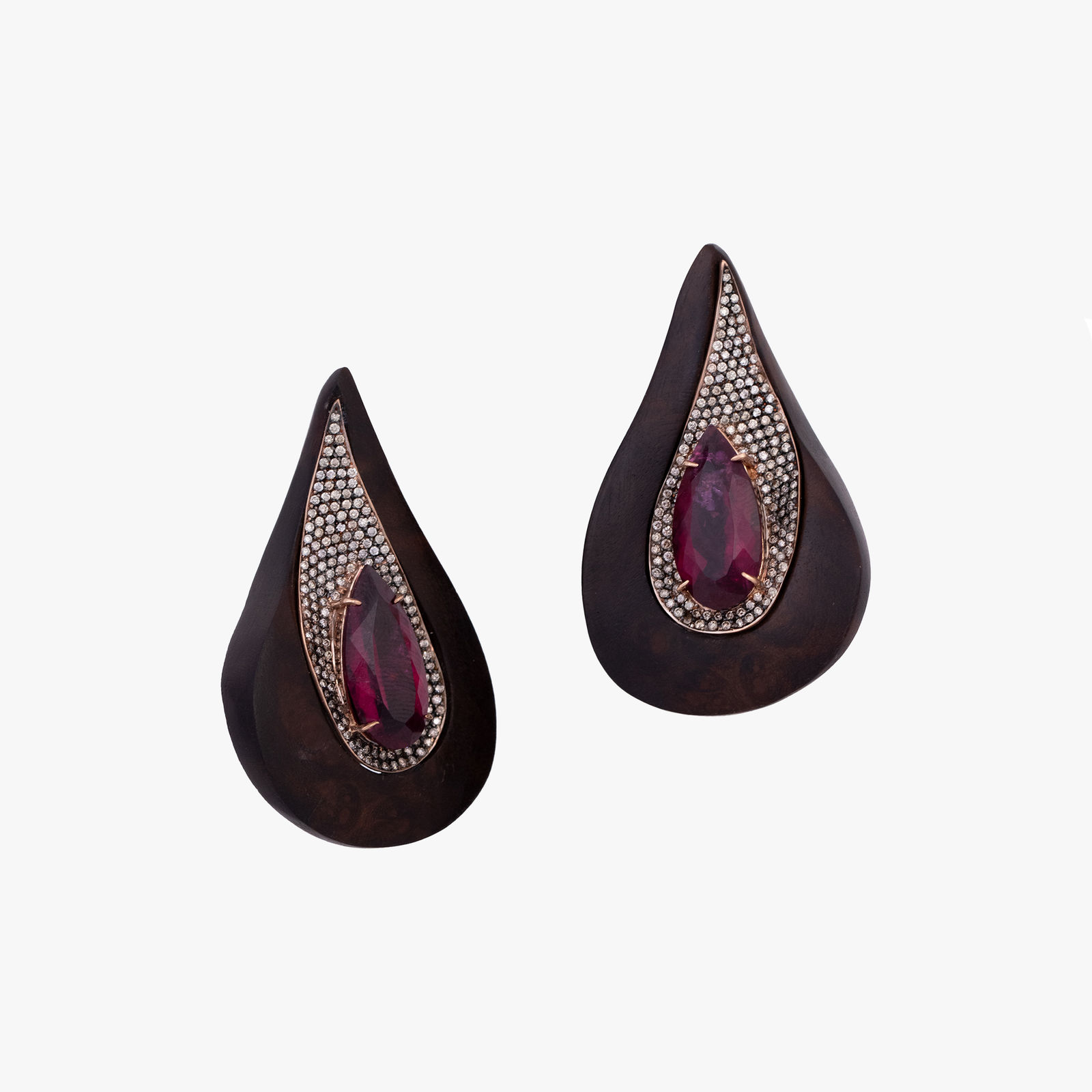 Silvia Furmanovich, Tear drop wood earrings