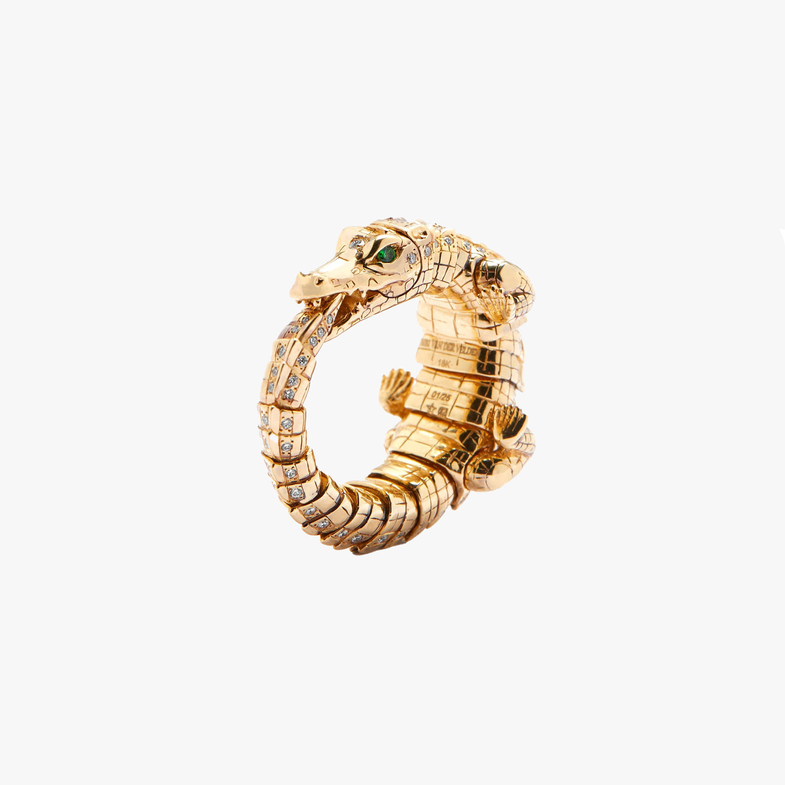 Bibi Van Der Velden, Diamond alligator wrap ring