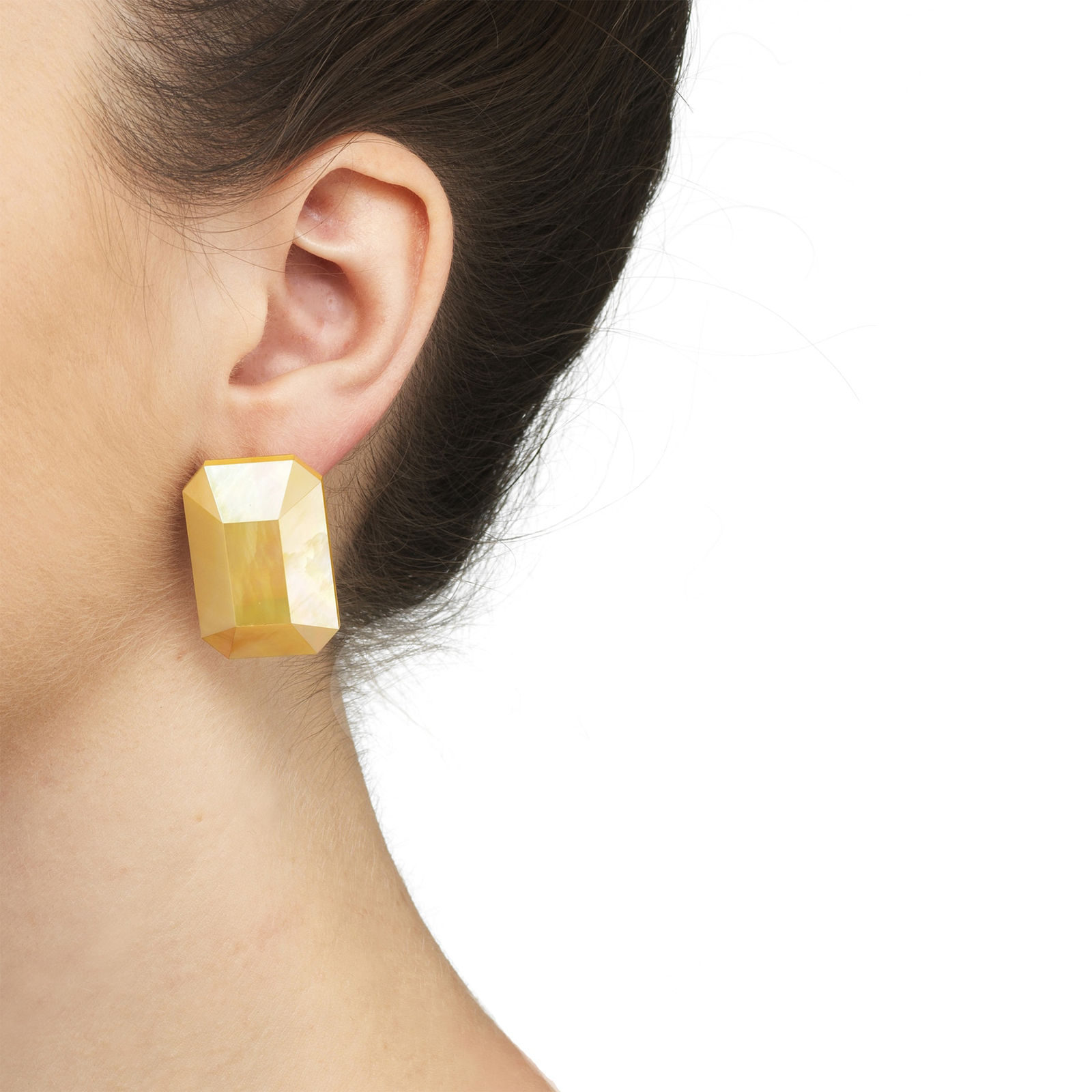 Melanie Georgacopoulos, MOP emerald earrings