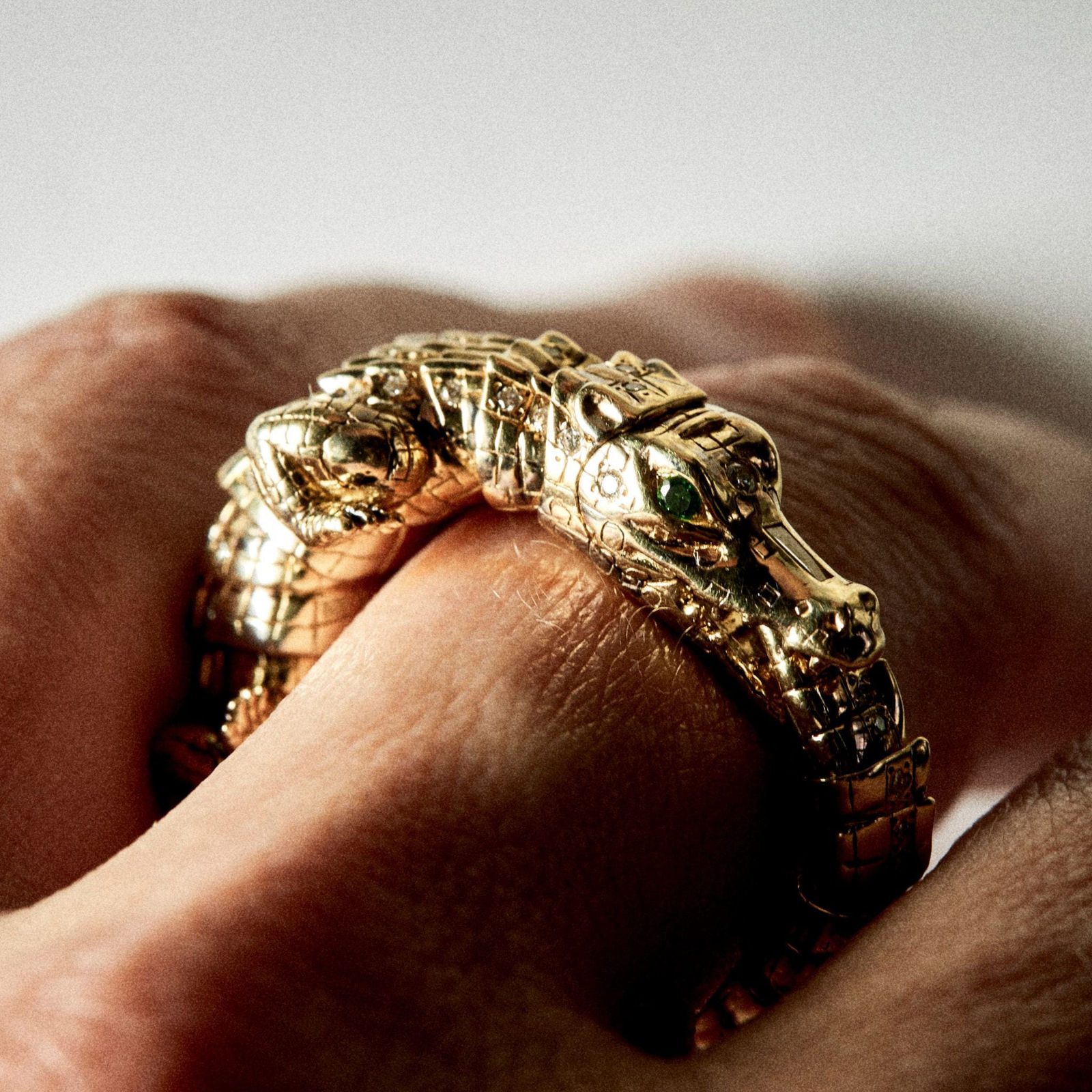 Bibi Van Der Velden, Diamond alligator wrap ring