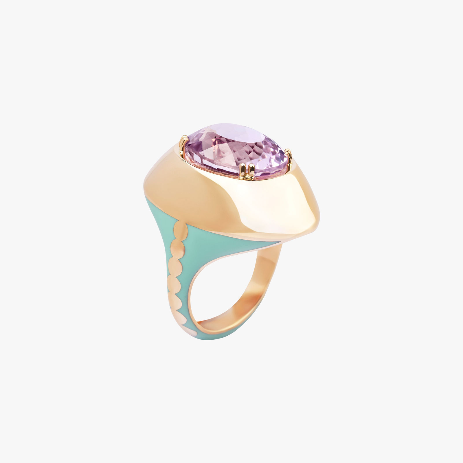 Alice Cicolini, Sari benares kunzite cocktail ring