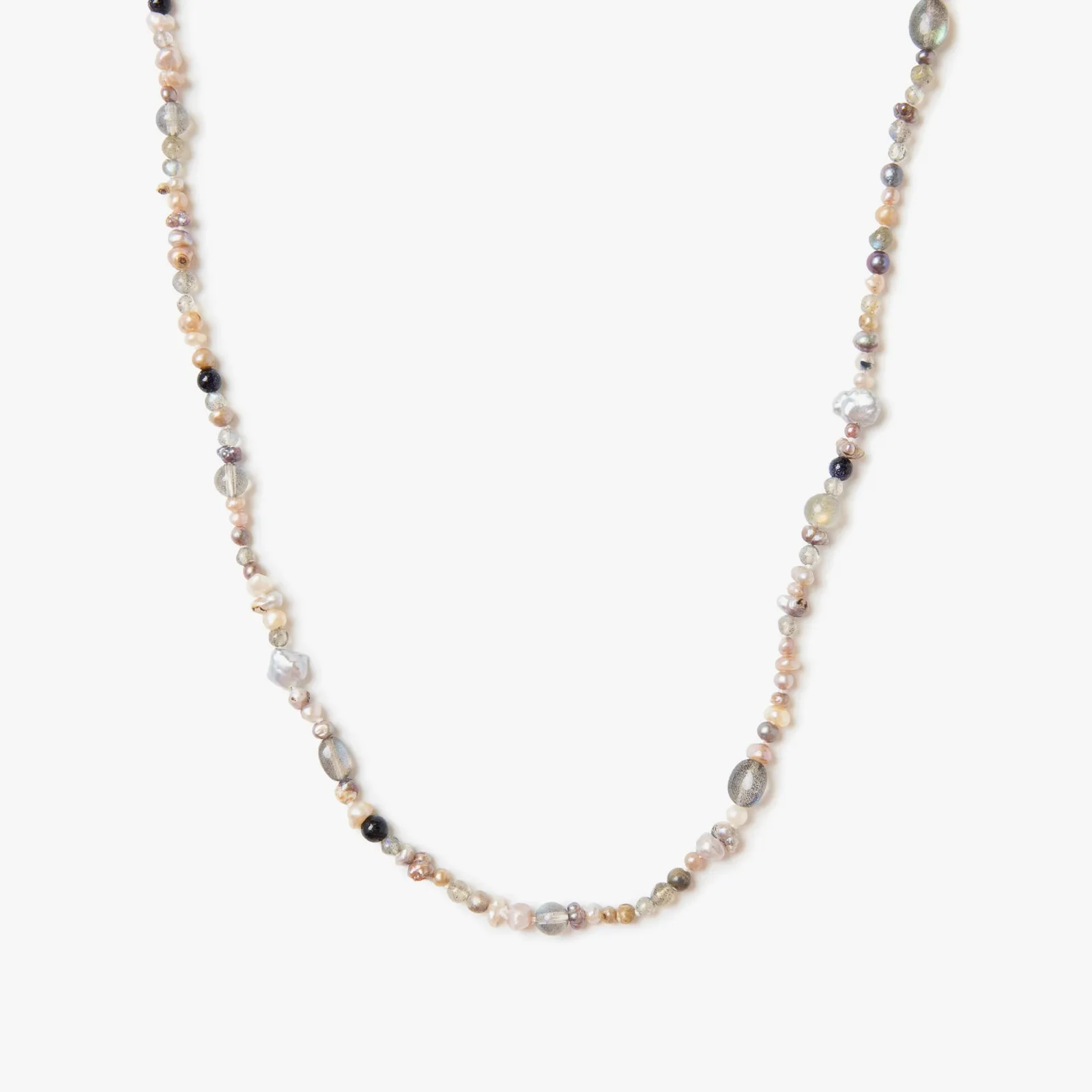 Gabriella Kiss, Pearl neckklace with labradorite beads