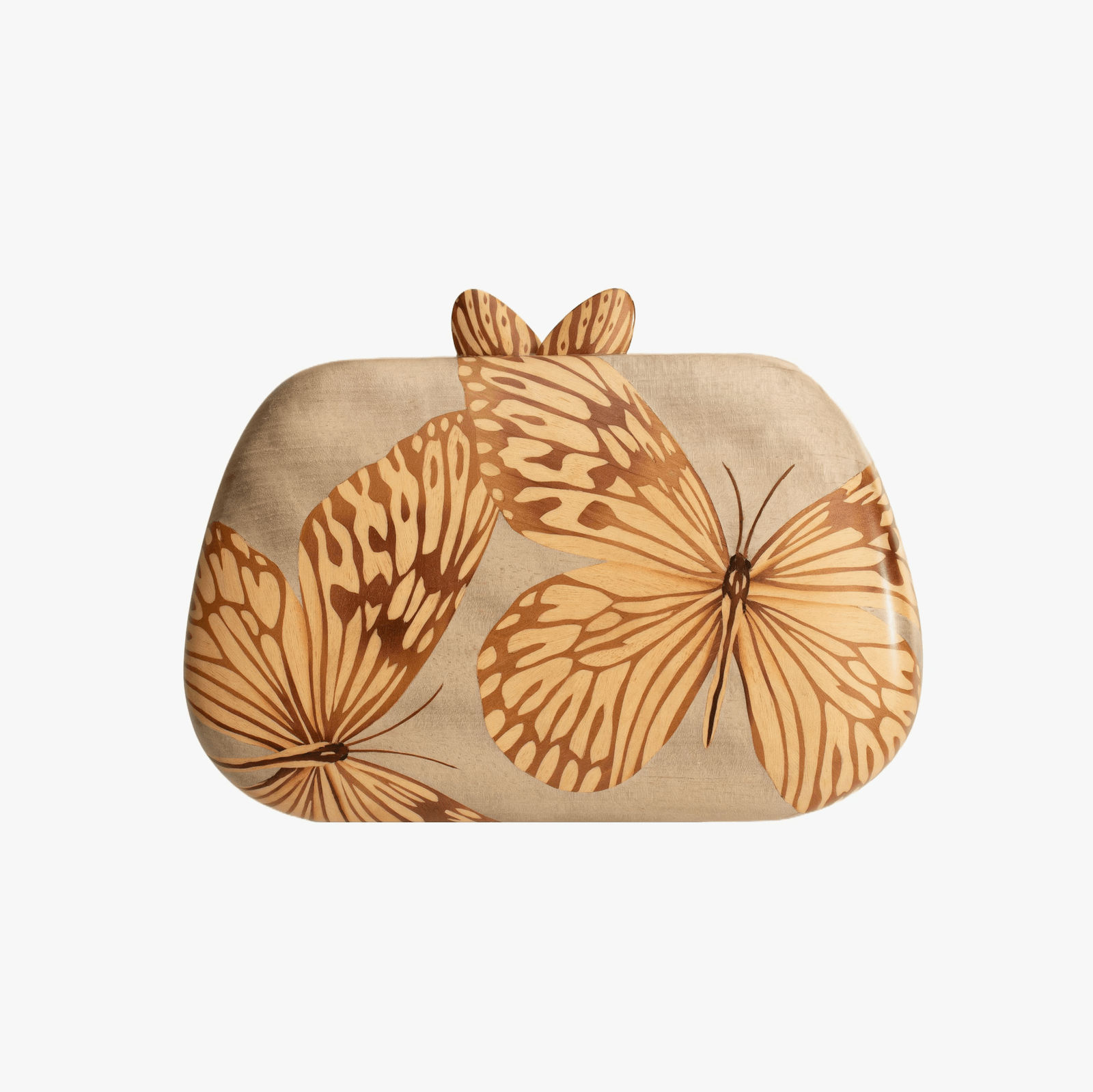 Silvia Furmanovich, Marquetry clutch with butterfly pattern