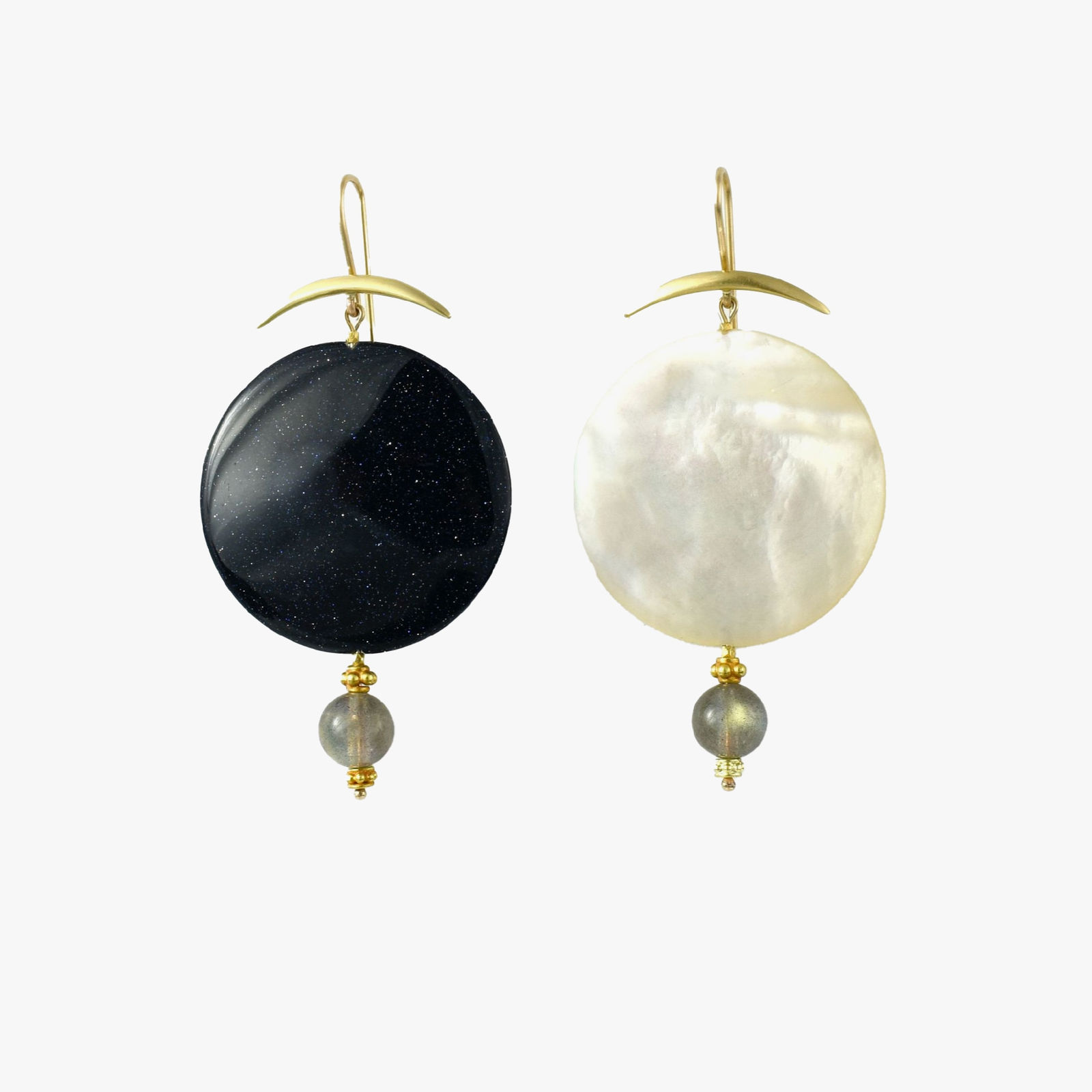 Gabriella Kiss, Full moon/night sky earrings