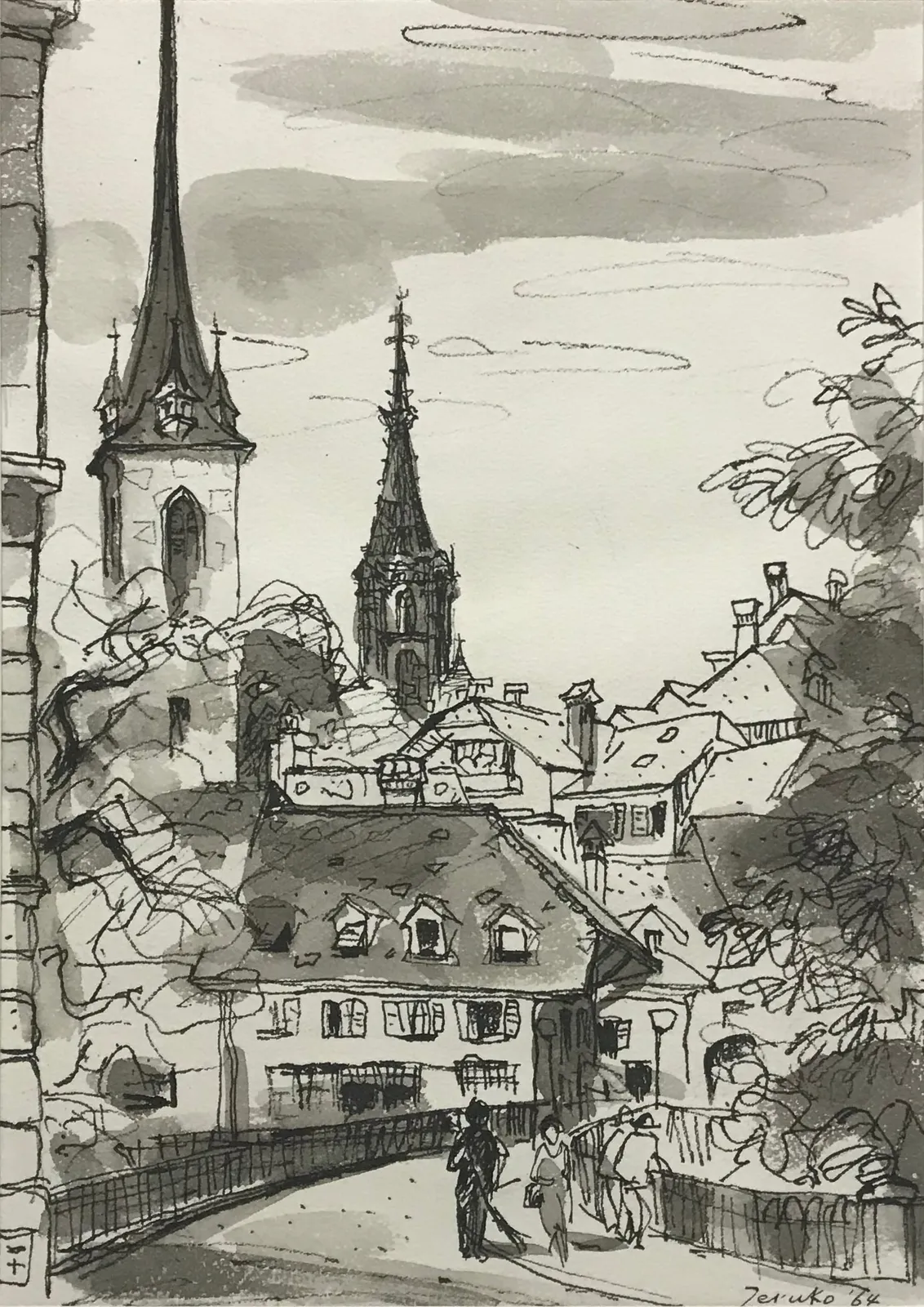 Teruko Yokoi, Untertorbrücke, Bern (Switzerland), 1964