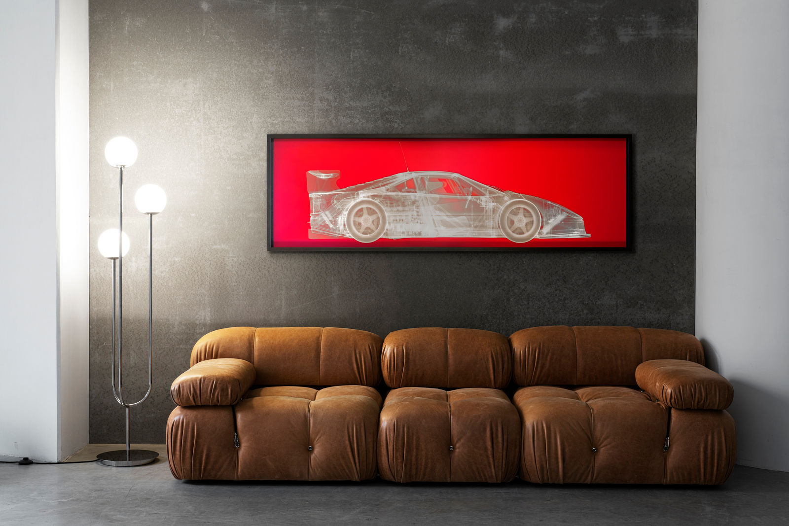 Nick Veasey, Ferrari F40 Silver SilXscreen