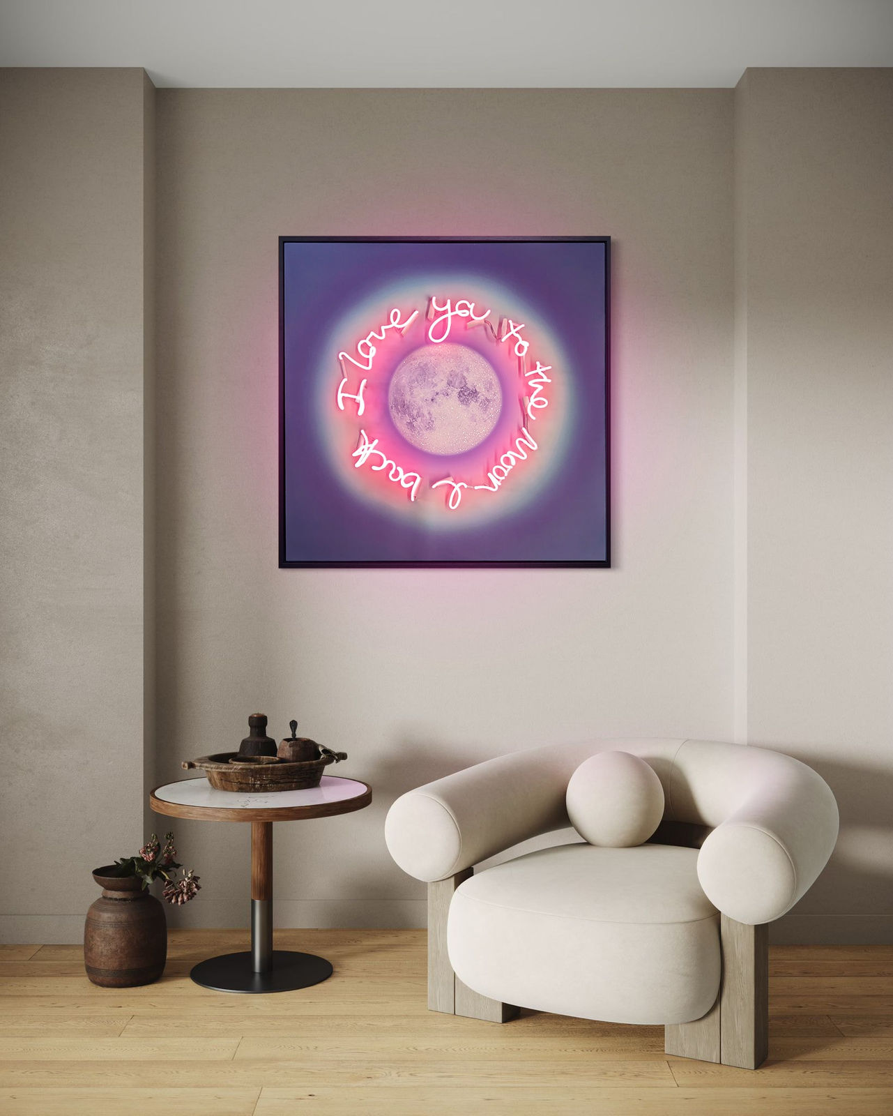 Lauren Baker, To The Moon & Back - Auric Moon (Pink Neon)