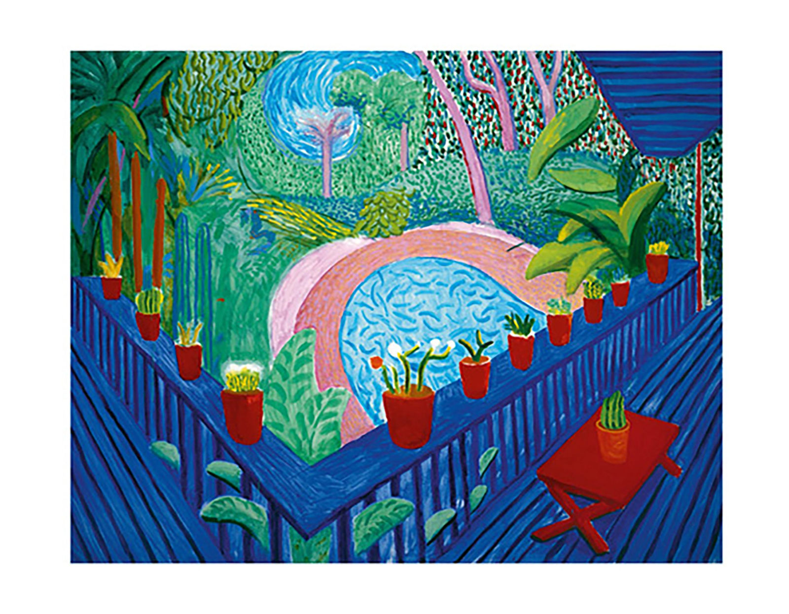David Hockney, Red Pots In The Garden (Tate Folio)