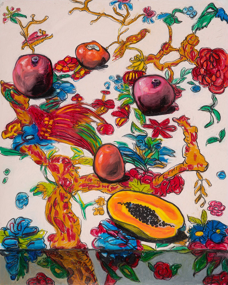 Jack Ceglic, Composition with Red and Orange, 2022