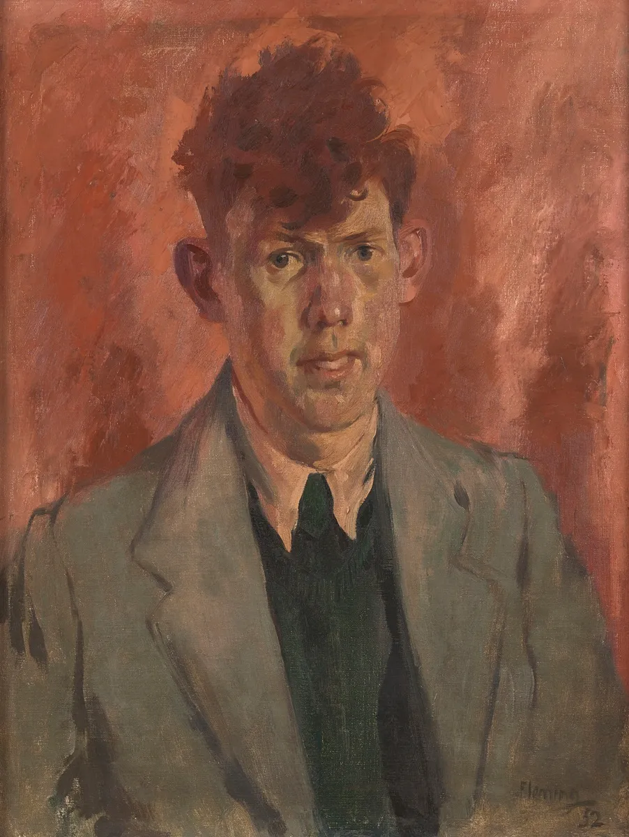 Ian Fleming RSA RSW, Portrait of Davie Saunders, 1952