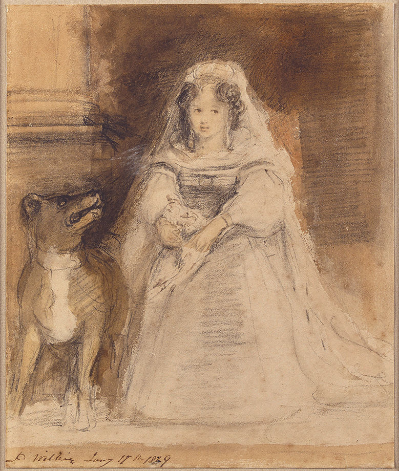 Sir David Wilkie RA HRSA, Young Girl with a Dog, 1829