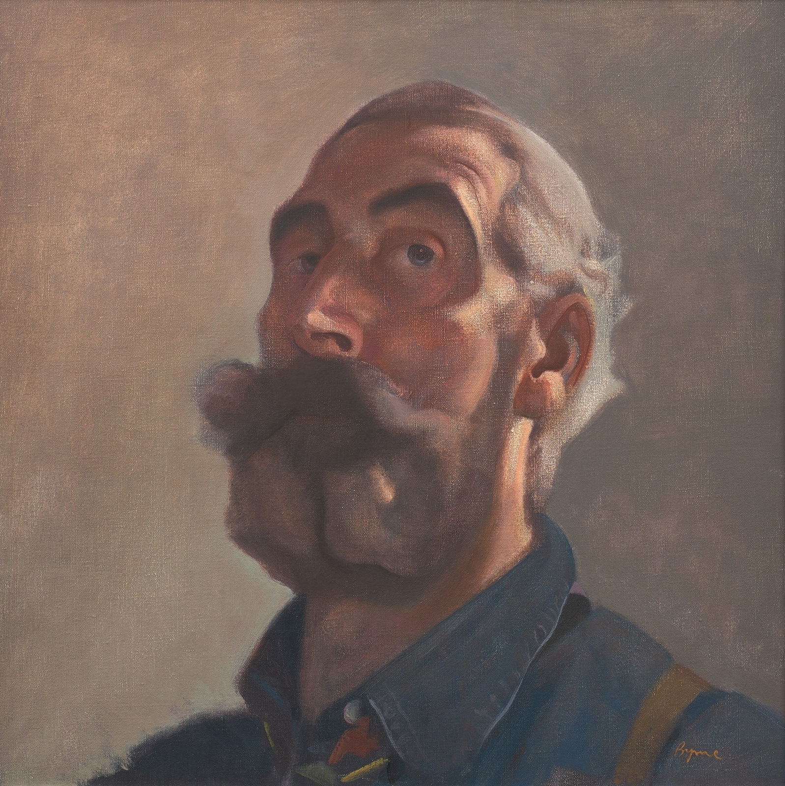 John Byrne RSA, Self portrait, c.1990